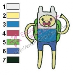 Finn Adventure Time Embroidery Design 04